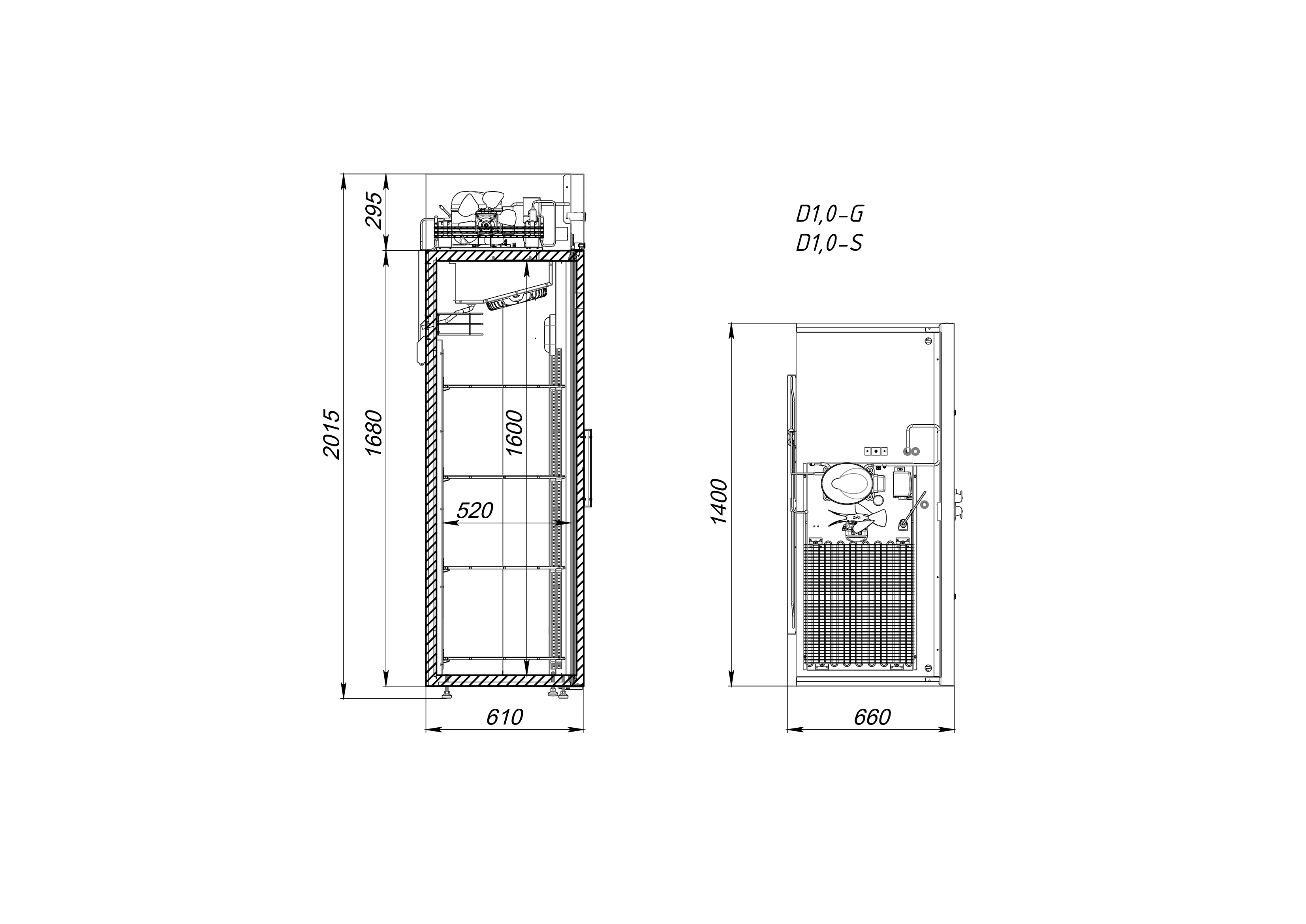 Шкаф холодильный D1.0-S